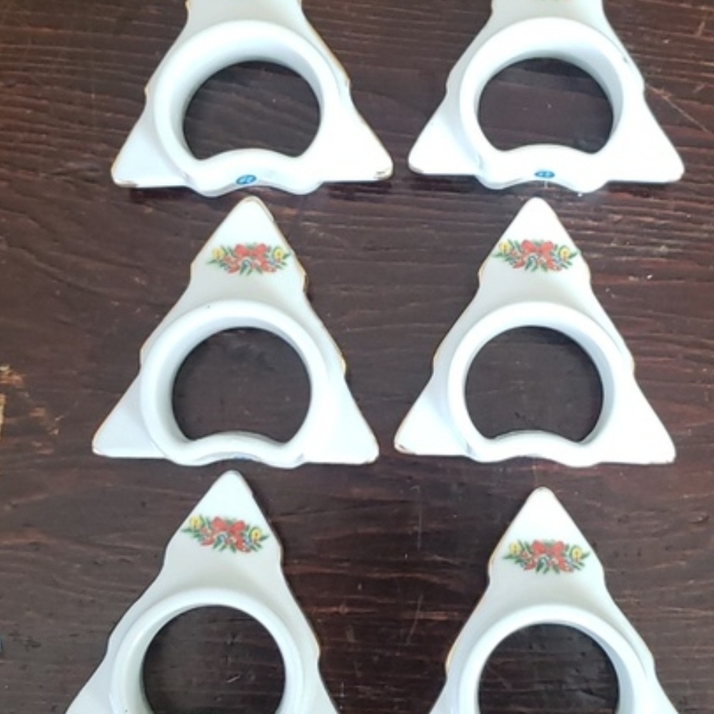Floral Ceramic Napkin Rings